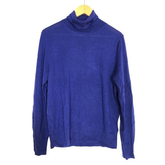 J. Crew Merino Wool Sweater Turtleneck Blue NWT XL - Picture 2 of 7